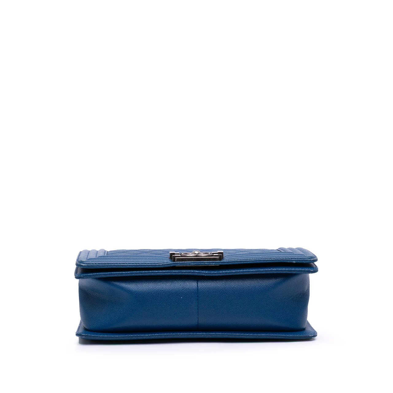 Chanel Old Medium Quilted Caviar Boy Flap Blauw
