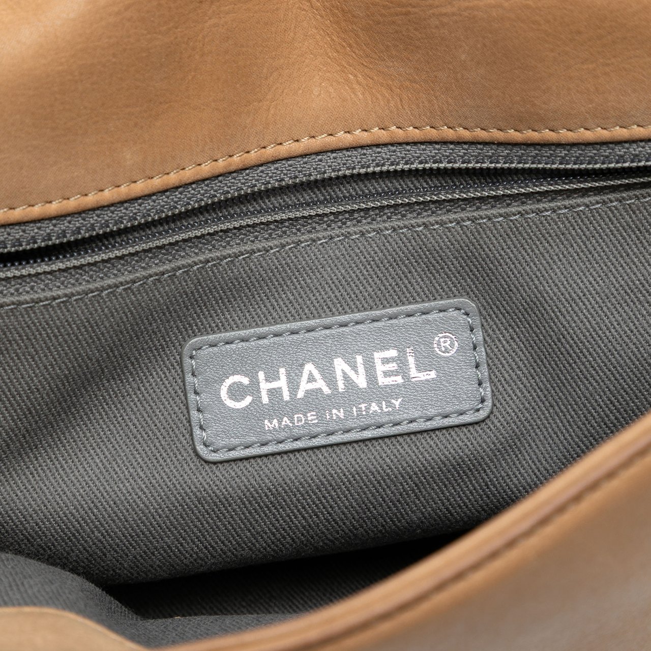 Chanel CC Aged Calfskin Diamond Stitch Flap Bruin