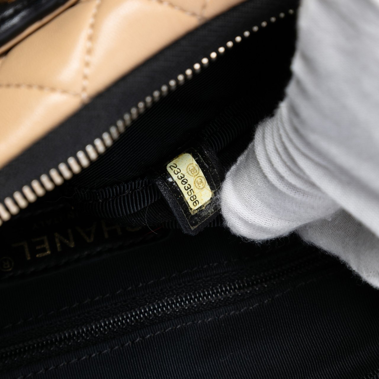 Chanel Small Quilted Lambskin Girl Clutch on Chain Bruin