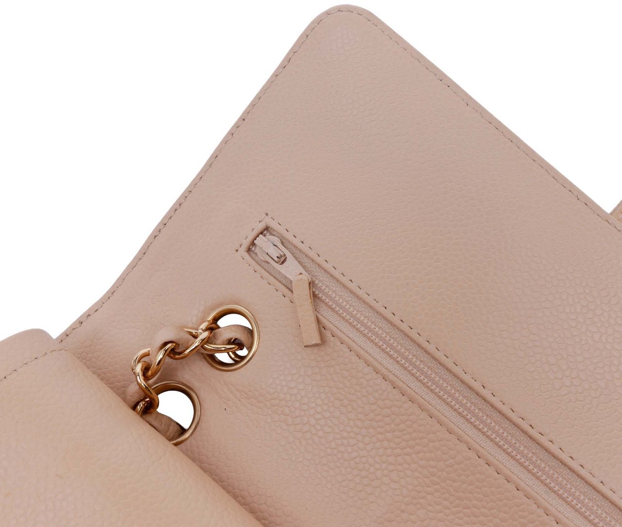 Chanel Medium Classic Caviar Double Flap Bruin