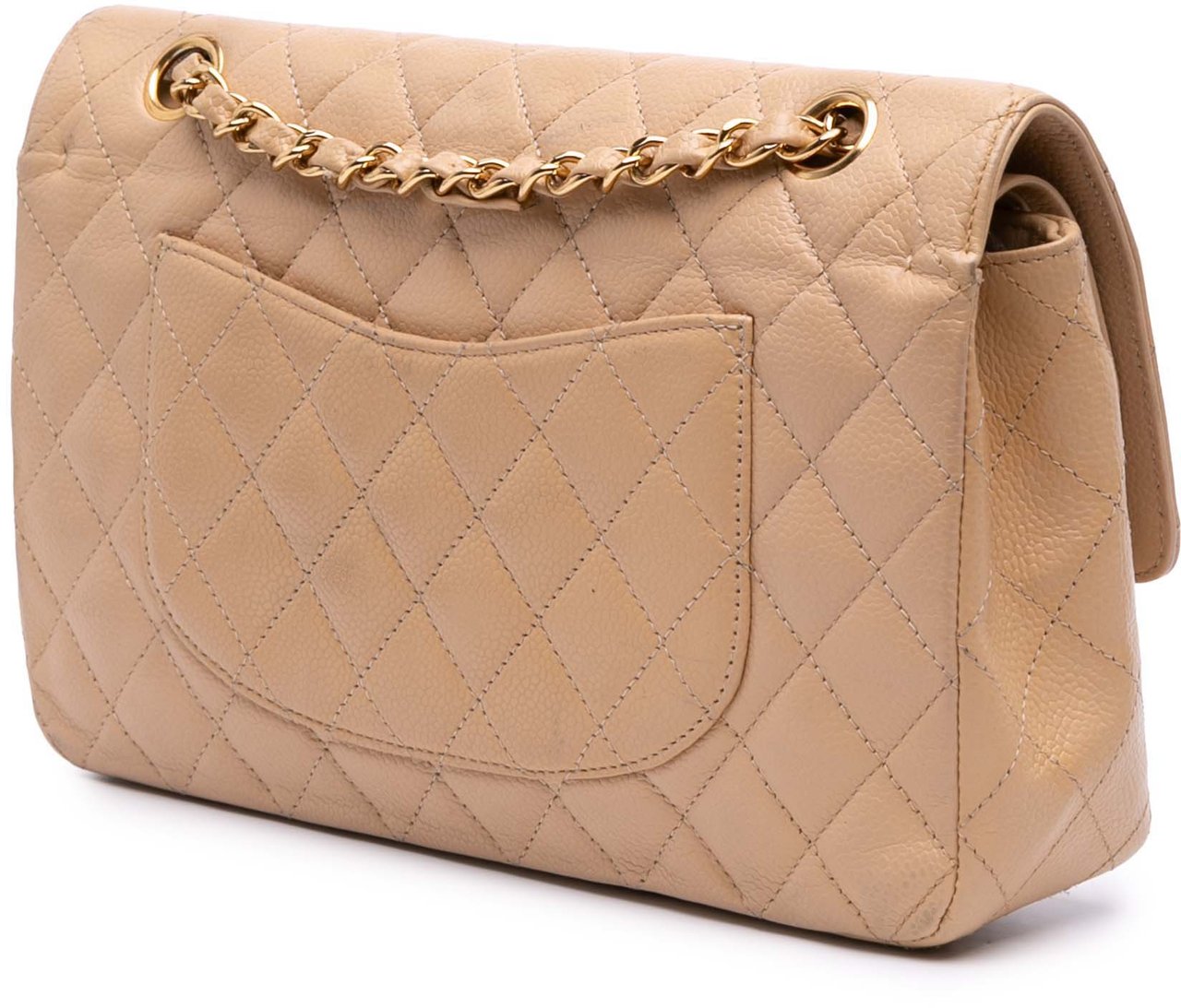 Chanel Medium Classic Caviar Double Flap Bruin