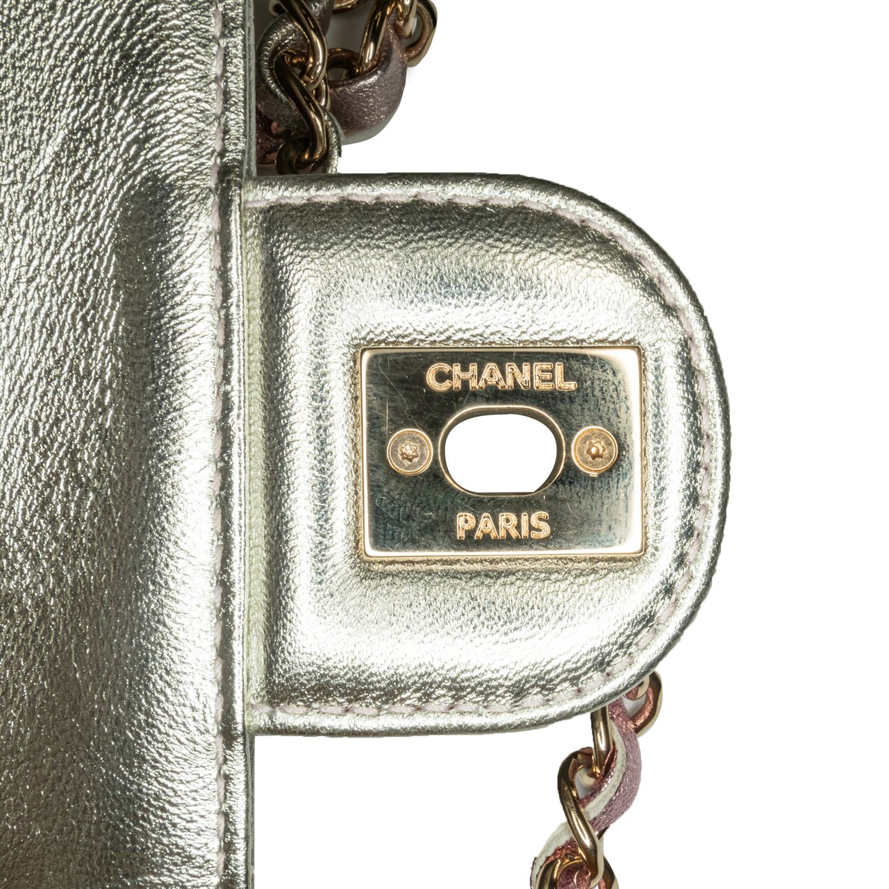 Chanel Mini Metallic Lambskin Like a Wallet Flap Roze
