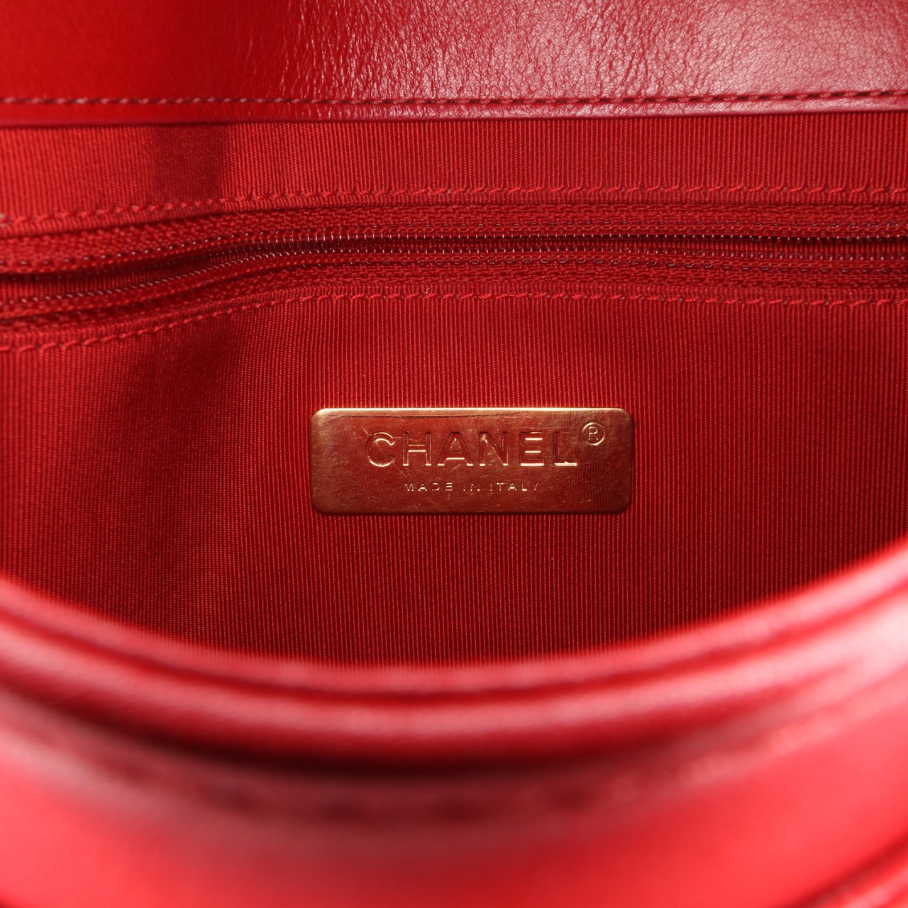 Chanel Small Quilted Calfskin and Caviar Chain Handle Flap Rood