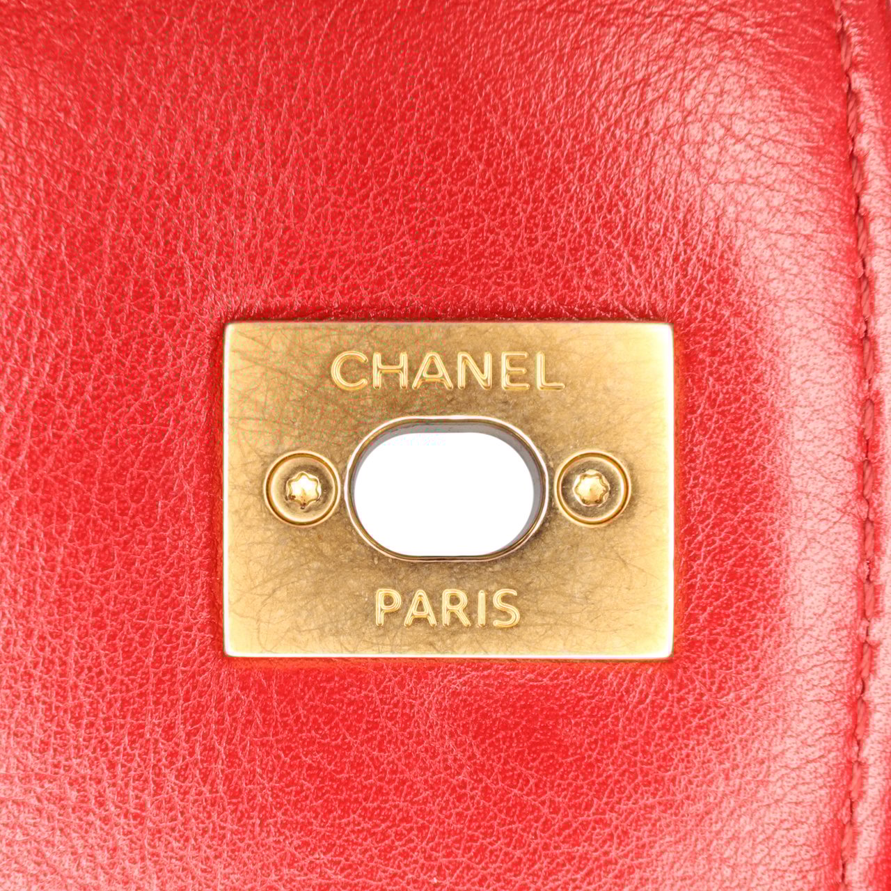 Chanel Small Quilted Calfskin and Caviar Chain Handle Flap Rood