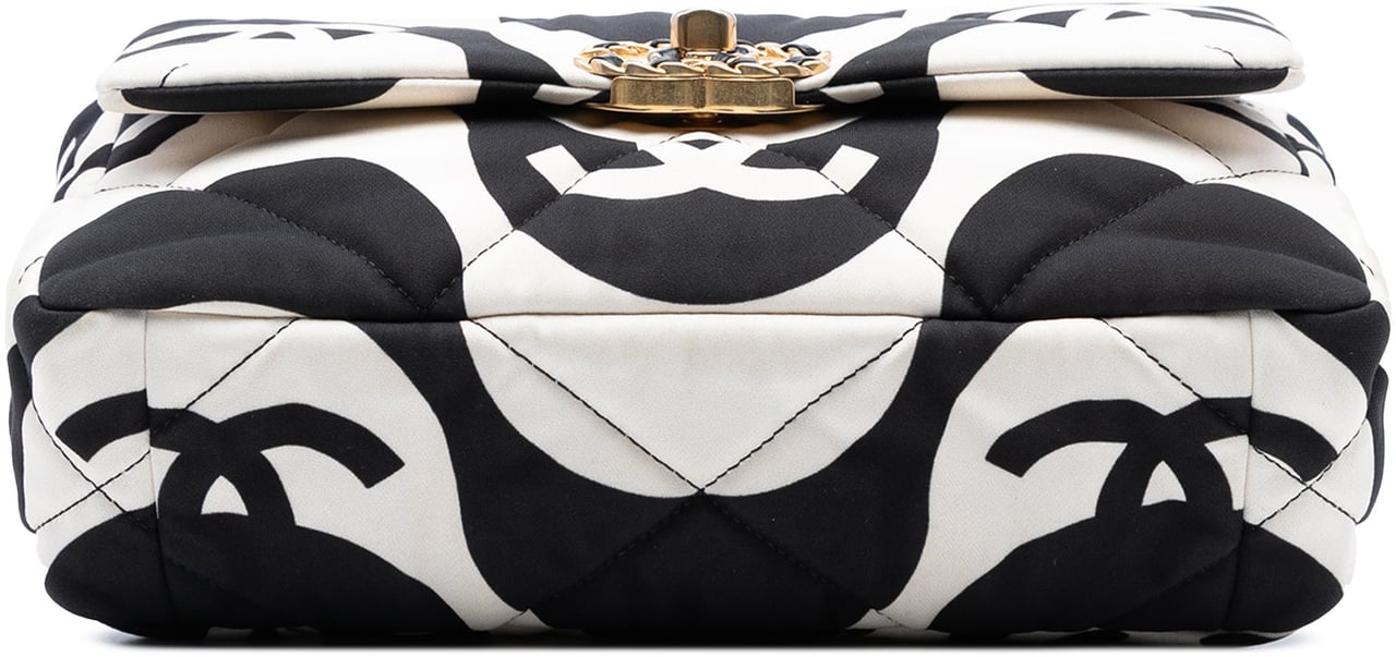 Chanel Medium Printed Silk 19 Flap Wit