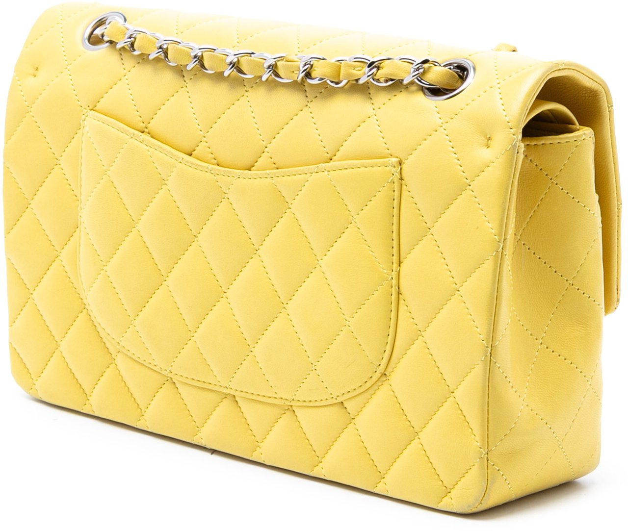 Chanel Medium Classic Lambskin Double Flap Geel