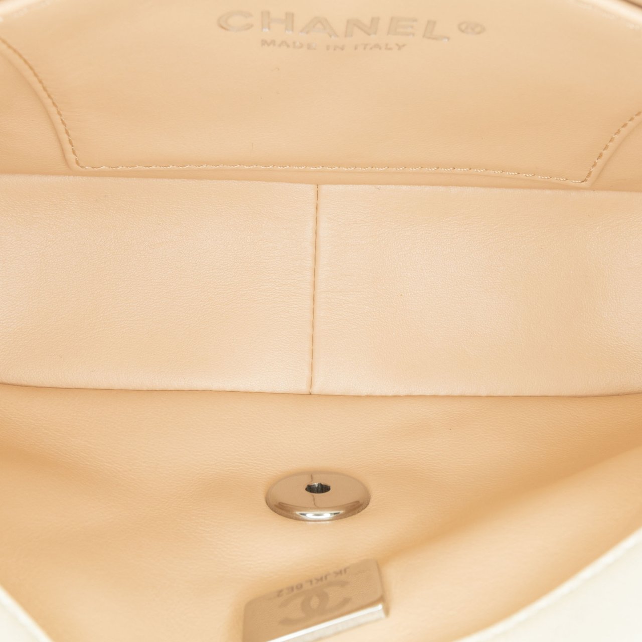 Chanel Mini Quilted Lambskin Chain Rows Flap Wit