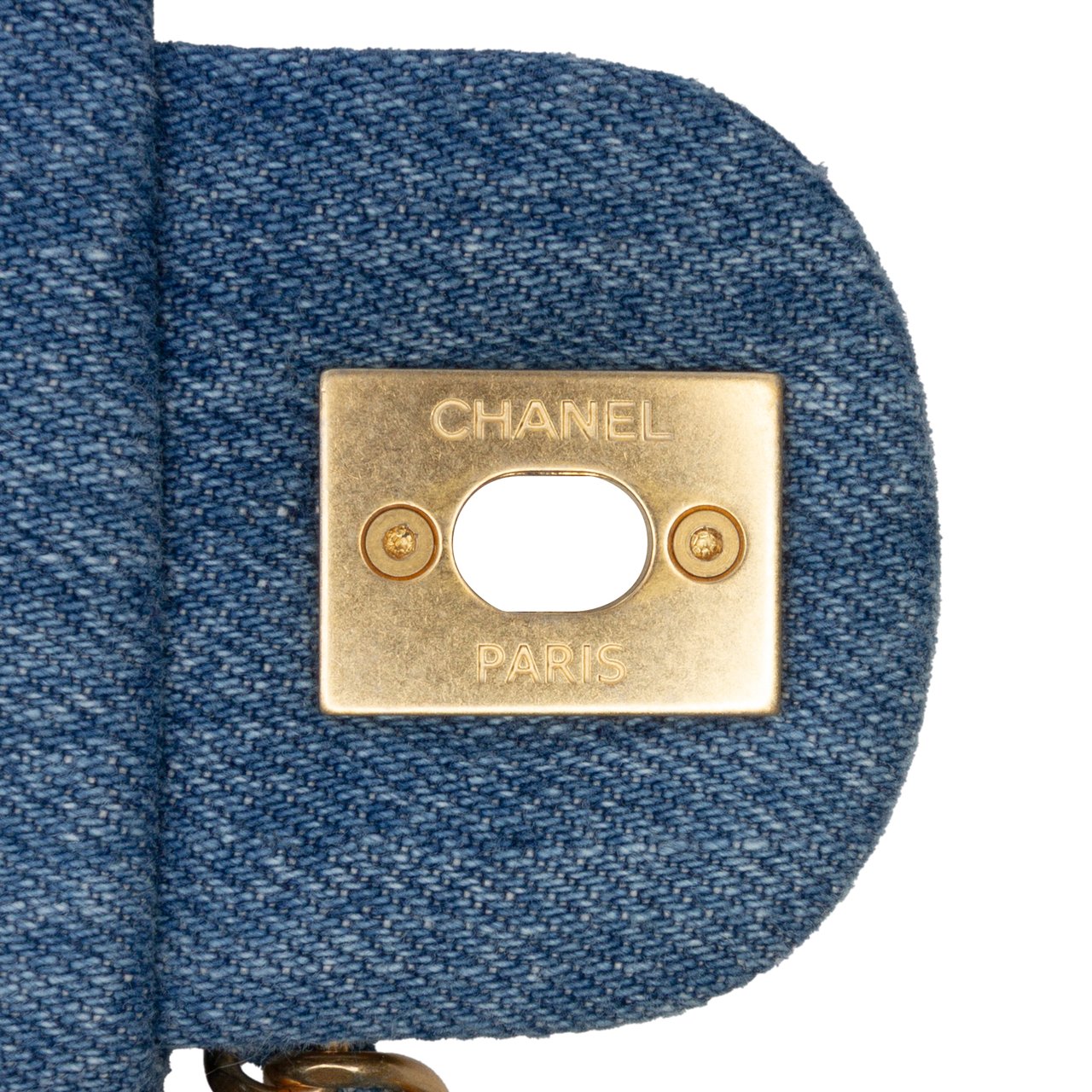 Chanel Medium Quilted Denim Mood Flap Blauw