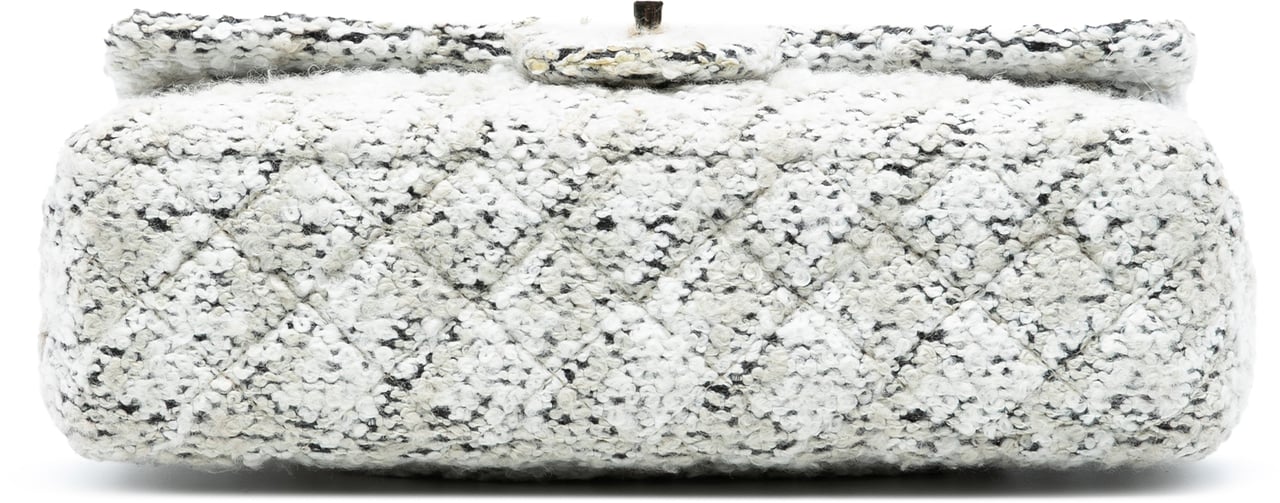 Chanel Medium Classic Tweed Double Flap Wit