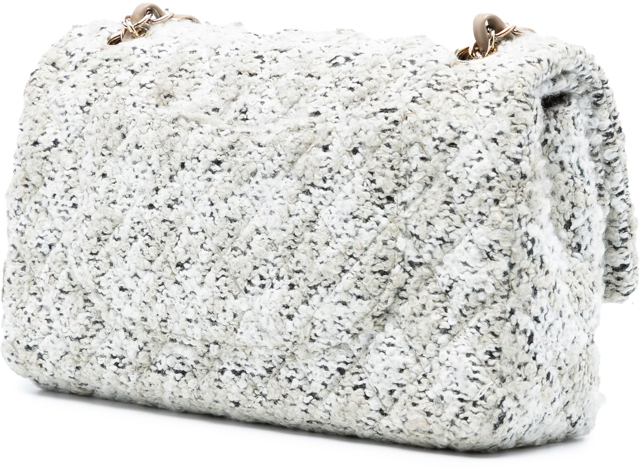 Chanel Medium Classic Tweed Double Flap Wit