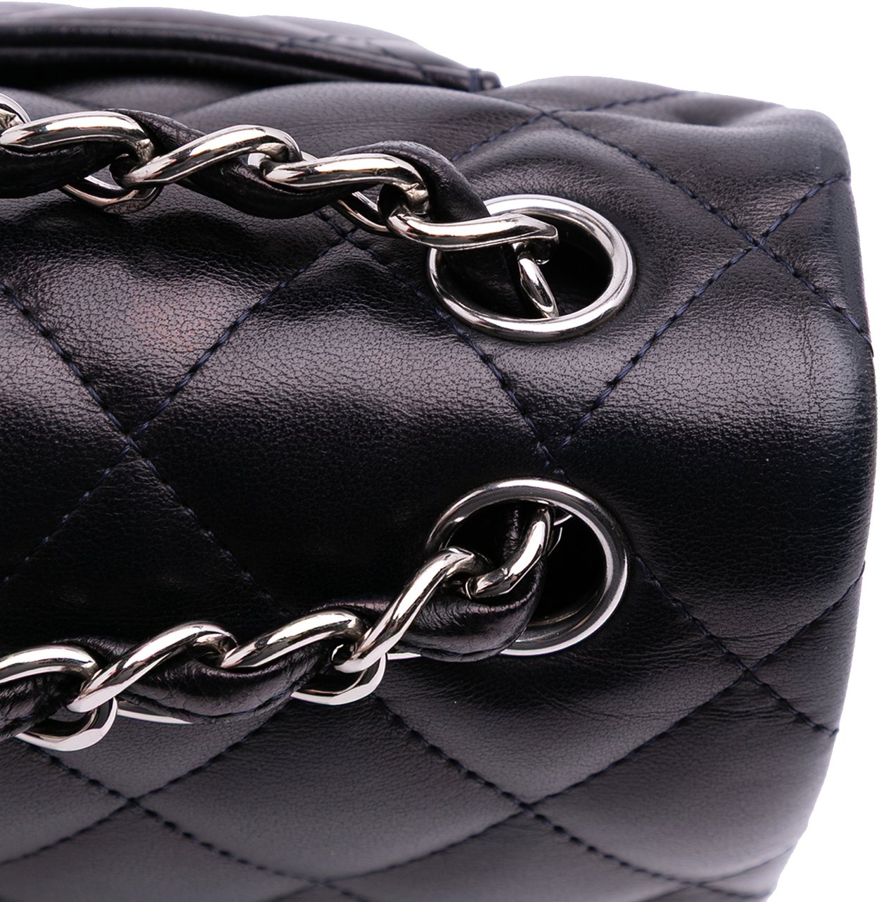 Chanel Jumbo Classic Lambskin Double Flap Blauw