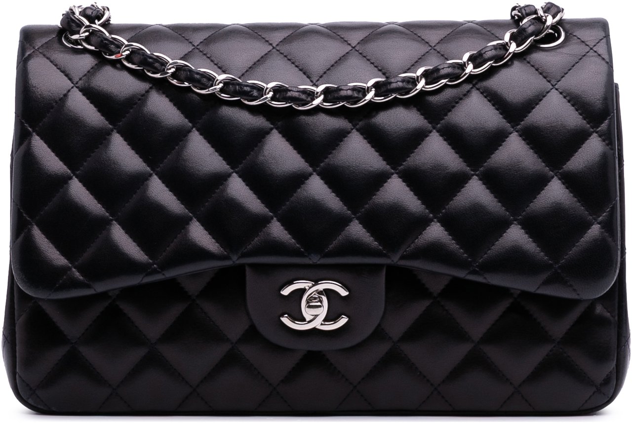 Chanel Jumbo Classic Lambskin Double Flap Blauw