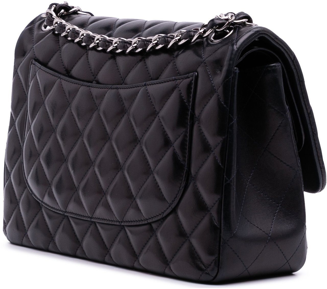 Chanel Jumbo Classic Lambskin Double Flap Blauw