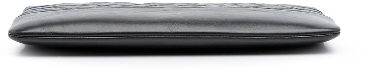 Chanel Medium Chevron Aged Calfskin Gabrielle Cosmetic Clutch Blauw