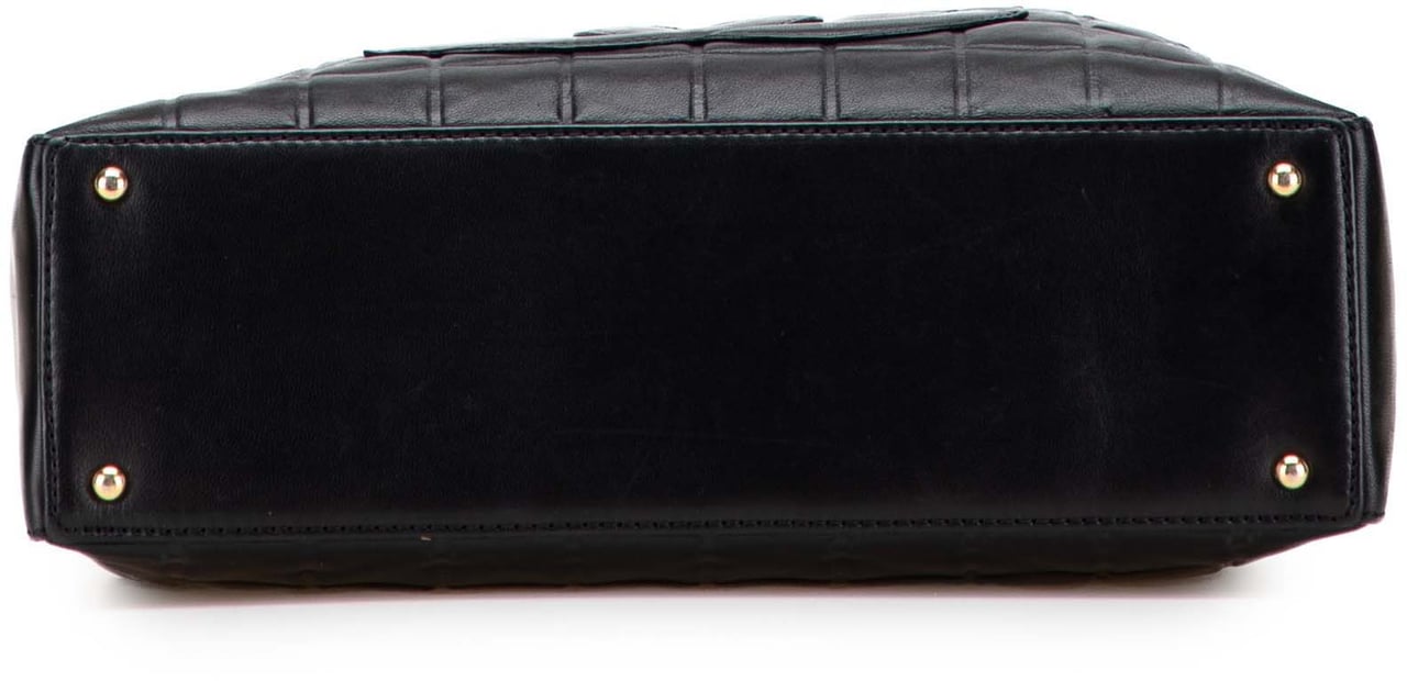 Chanel Medium Lambskin Chocolate Bar Shoulder Bag Zwart
