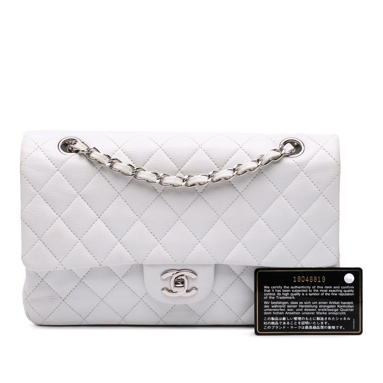 Chanel Medium Classic Caviar Double Flap Wit