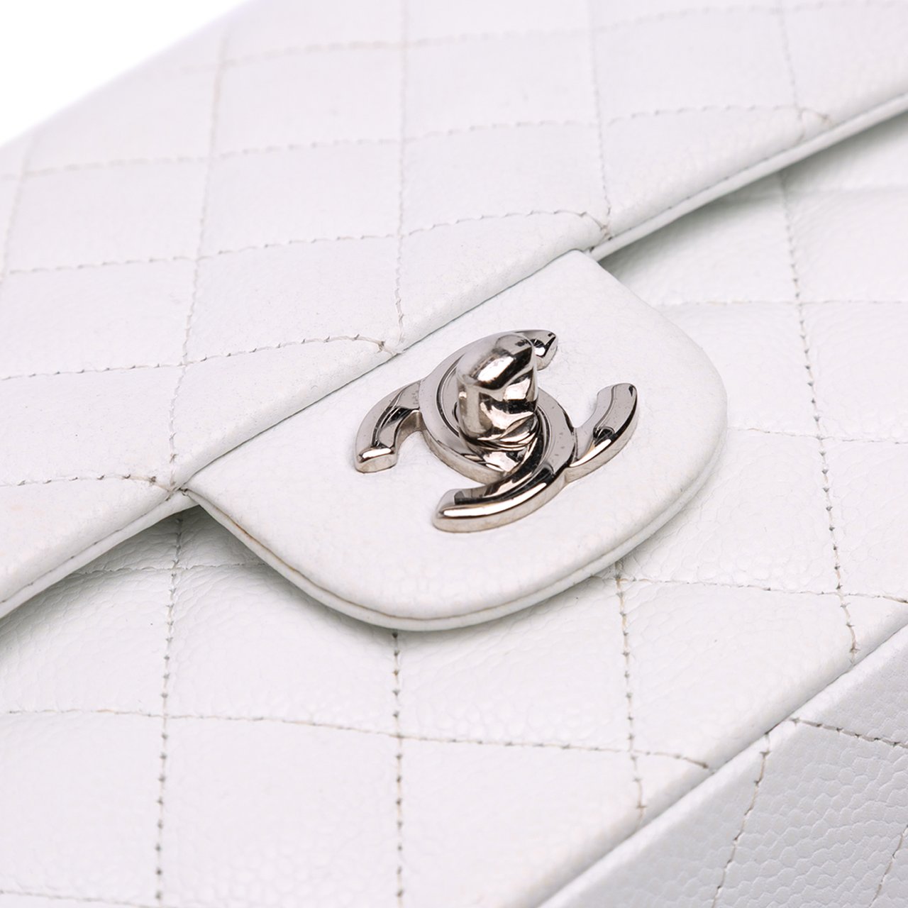 Chanel Medium Classic Caviar Double Flap Wit