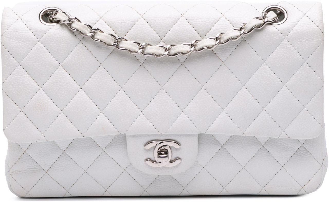 Chanel Medium Classic Caviar Double Flap Wit