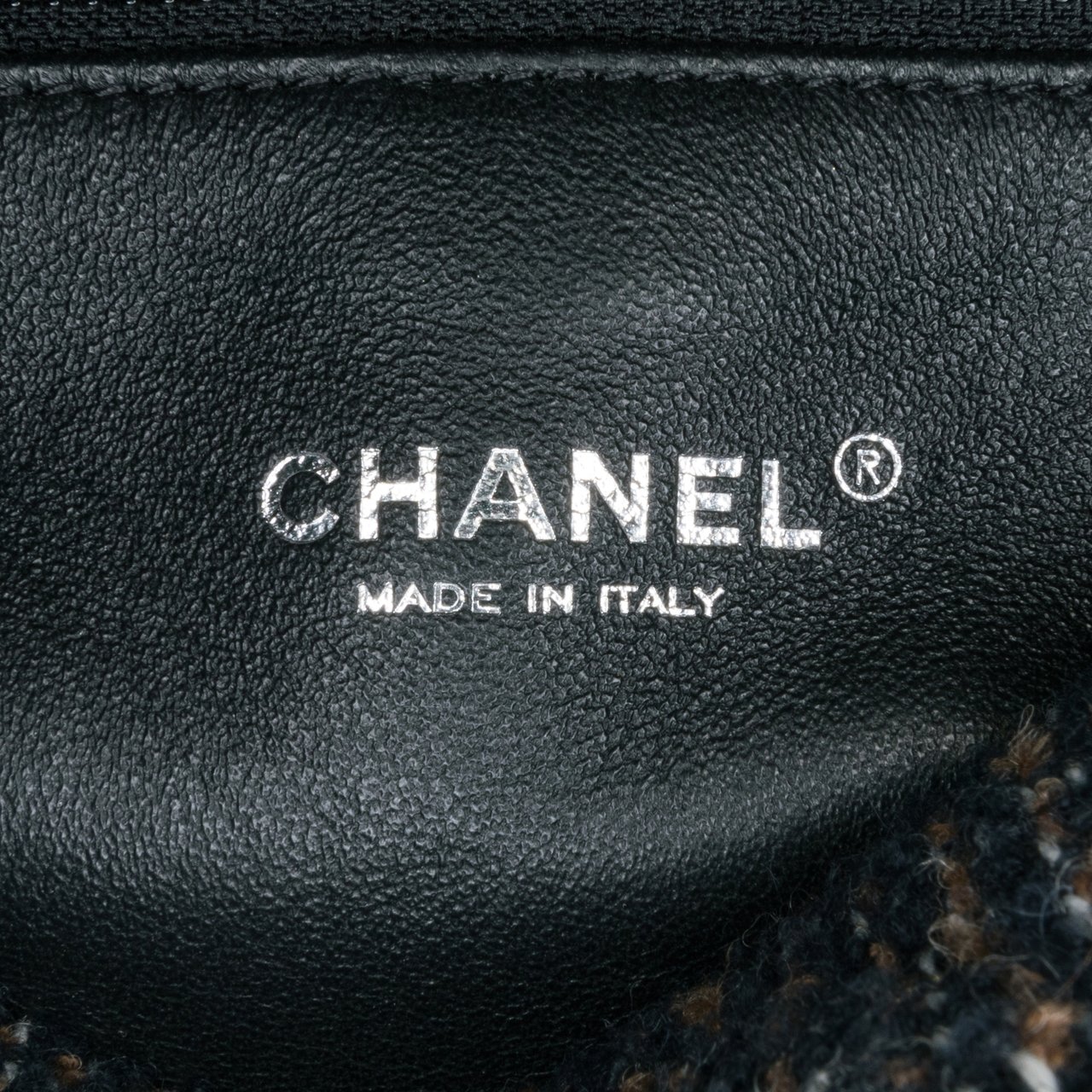 Chanel Small Jersey Tweed Flap Blauw