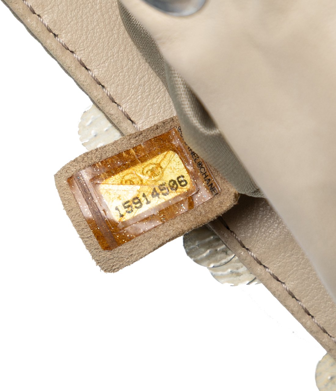 Chanel Small Paillettes Sequin Single Flap Bruin