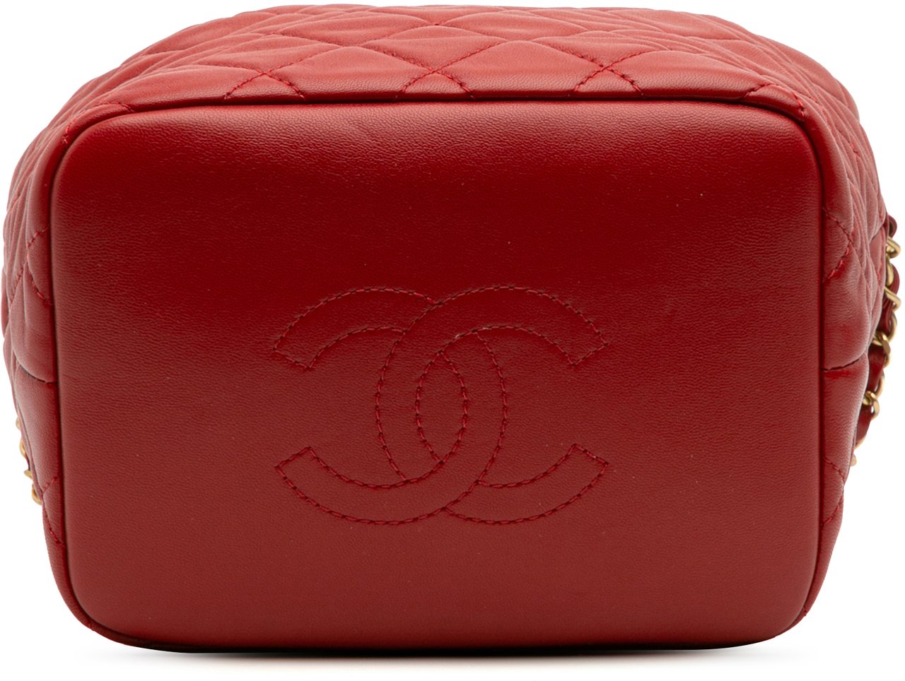 Chanel Small Quilted Lambskin Perfect Meeting Hobo Rood