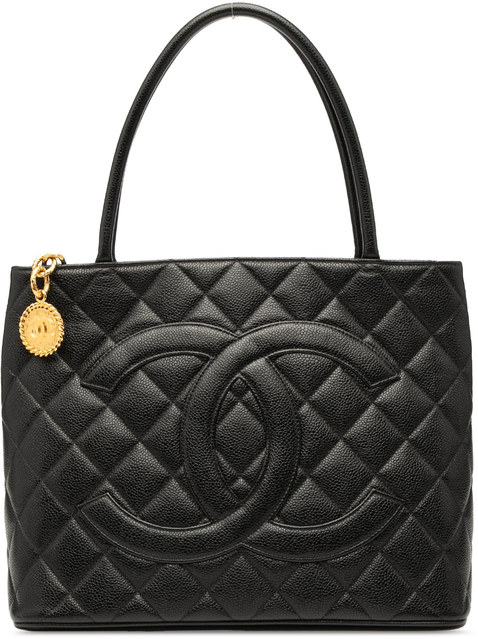 Chanel Caviar Medallion Tote Zwart