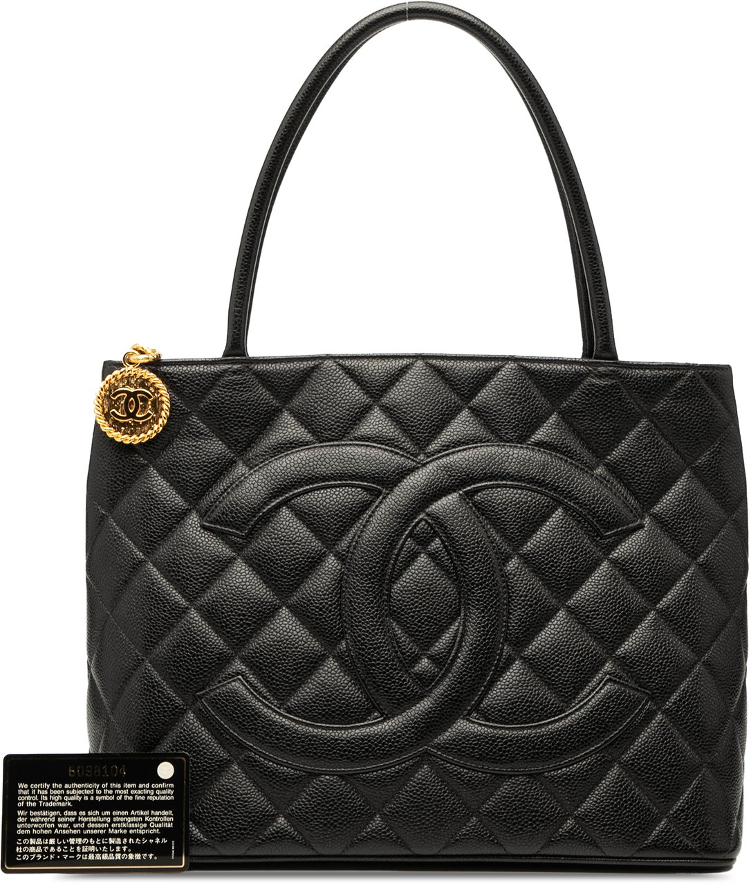 Chanel Caviar Medallion Tote Zwart