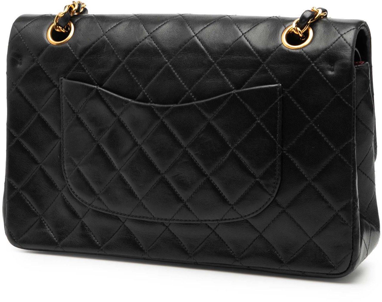 Chanel Medium Classic Lambskin Double Flap Zwart