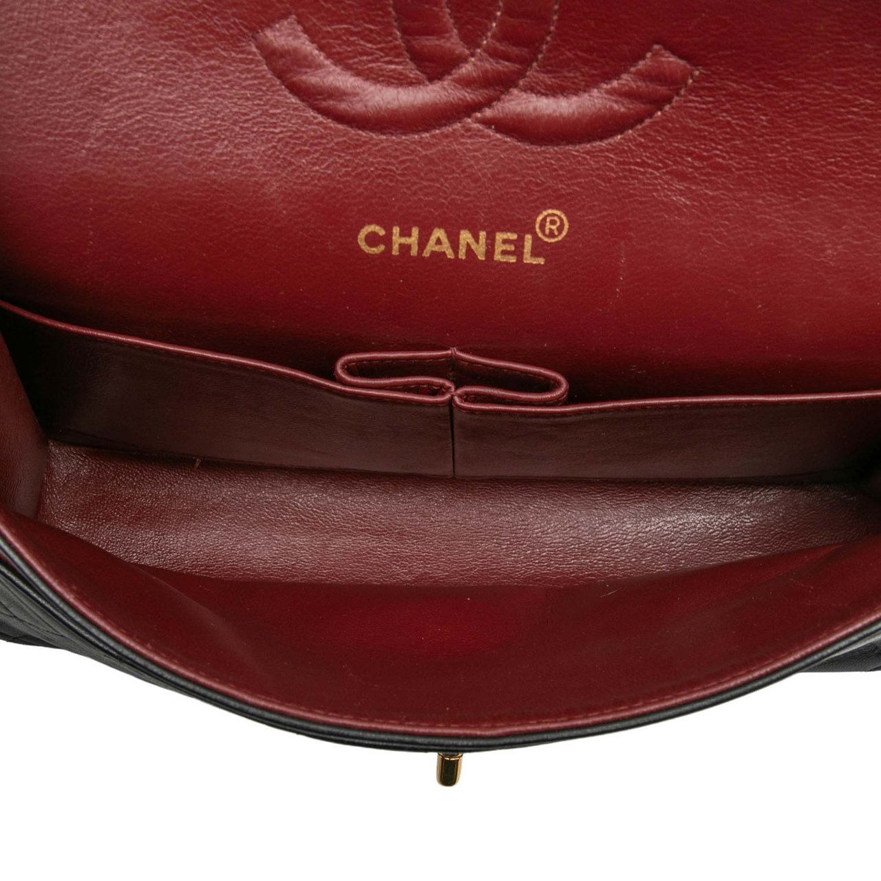 Chanel Medium Classic Lambskin Double Flap Zwart