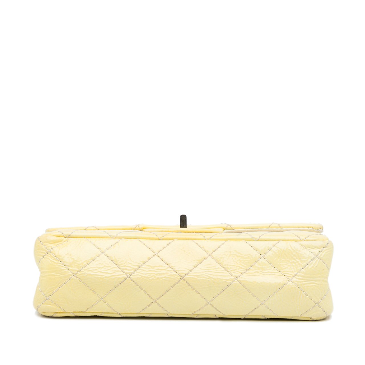 Chanel Mini Reissue 2.55 Patent Double Flap Geel