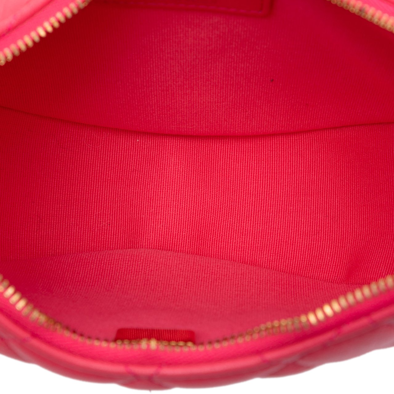 Chanel Small Quilted Lambskin Chain Around Hook Hobo Bag Roze