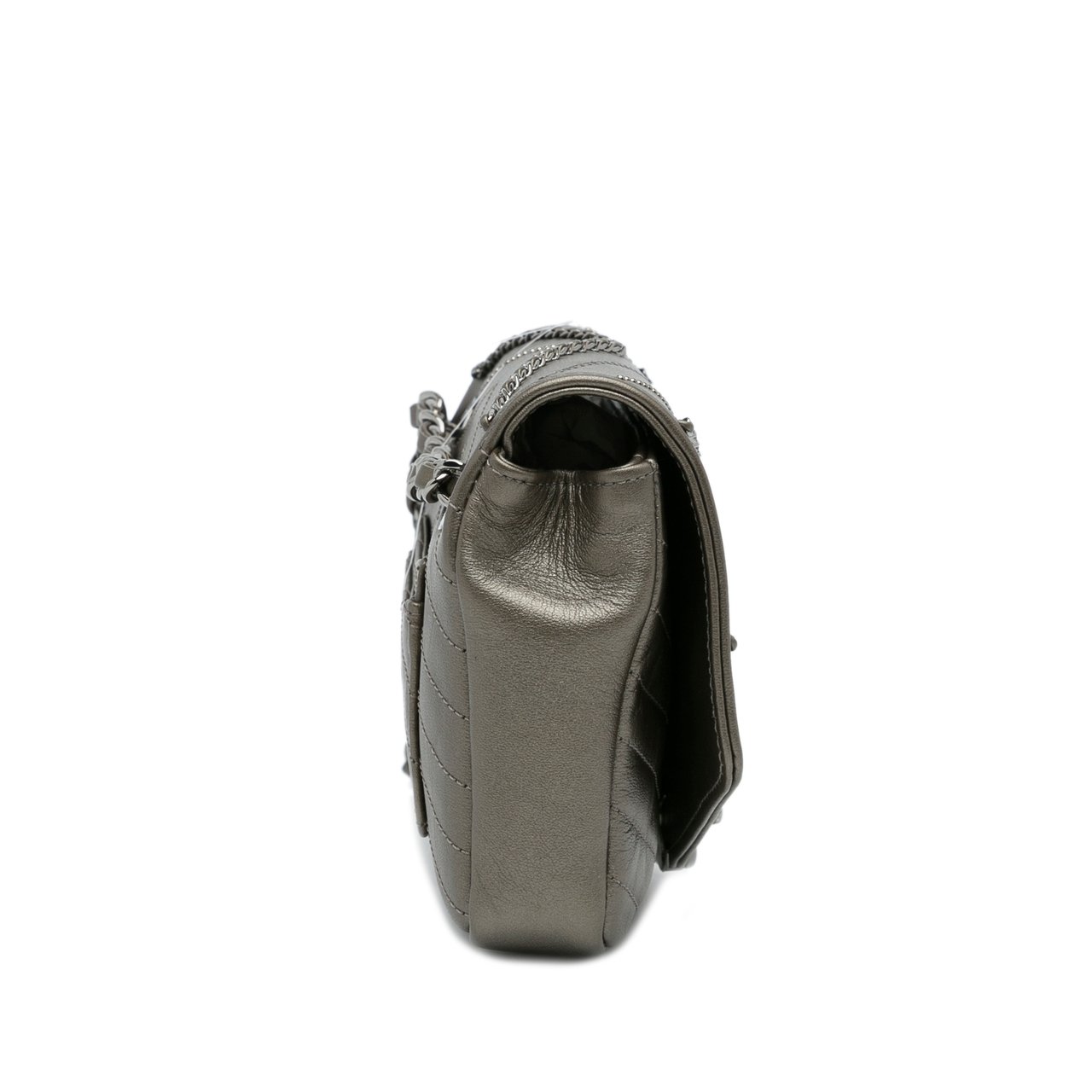 Chanel Small Chevron Data Center Envelope Flap Bag Goud