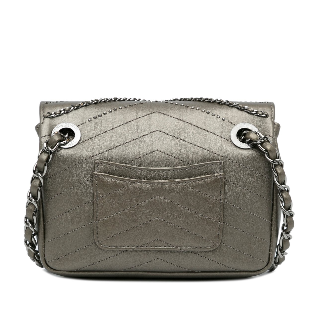 Chanel Small Chevron Data Center Envelope Flap Bag Goud