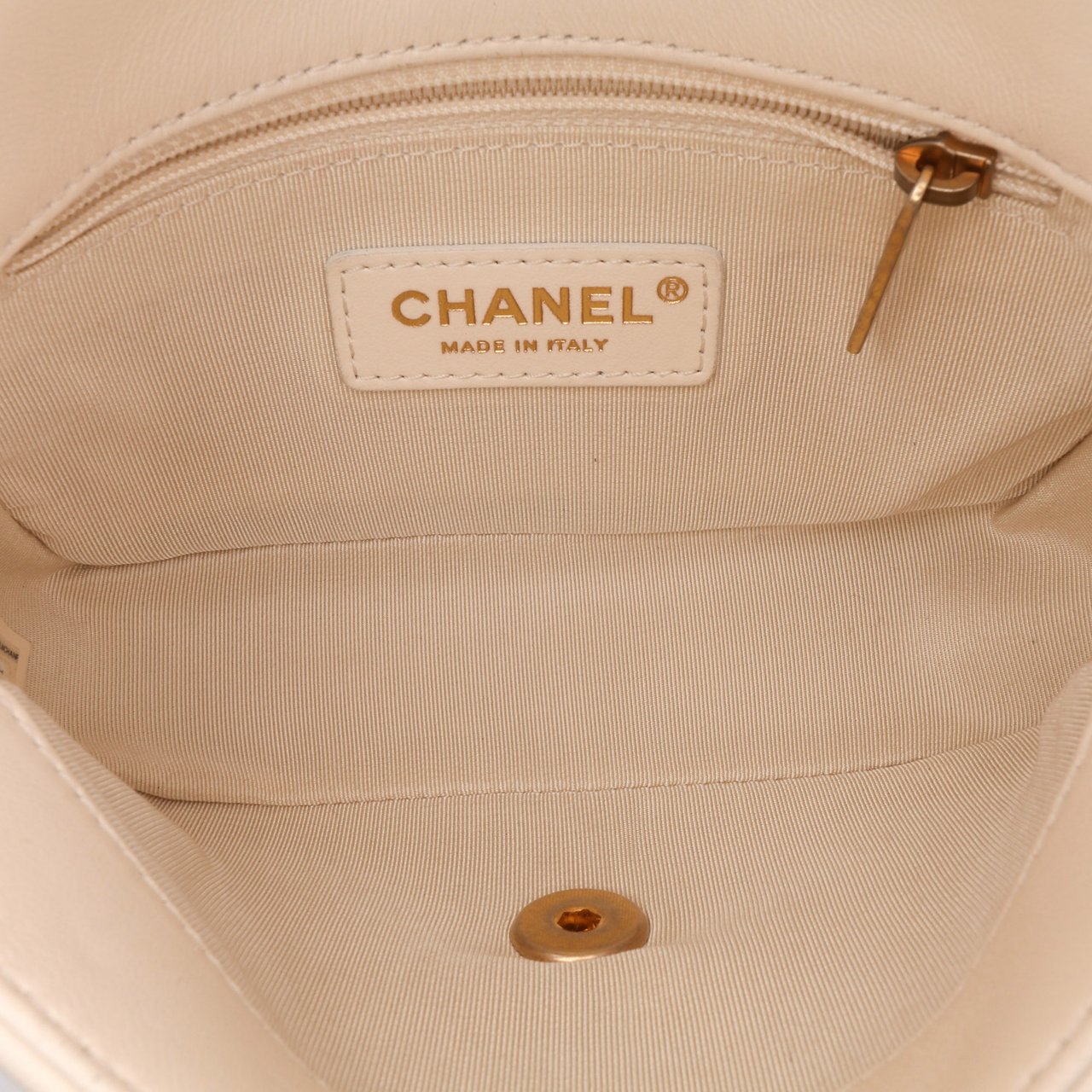 Chanel Small Quilted Lambskin CC Coin Flap Bruin