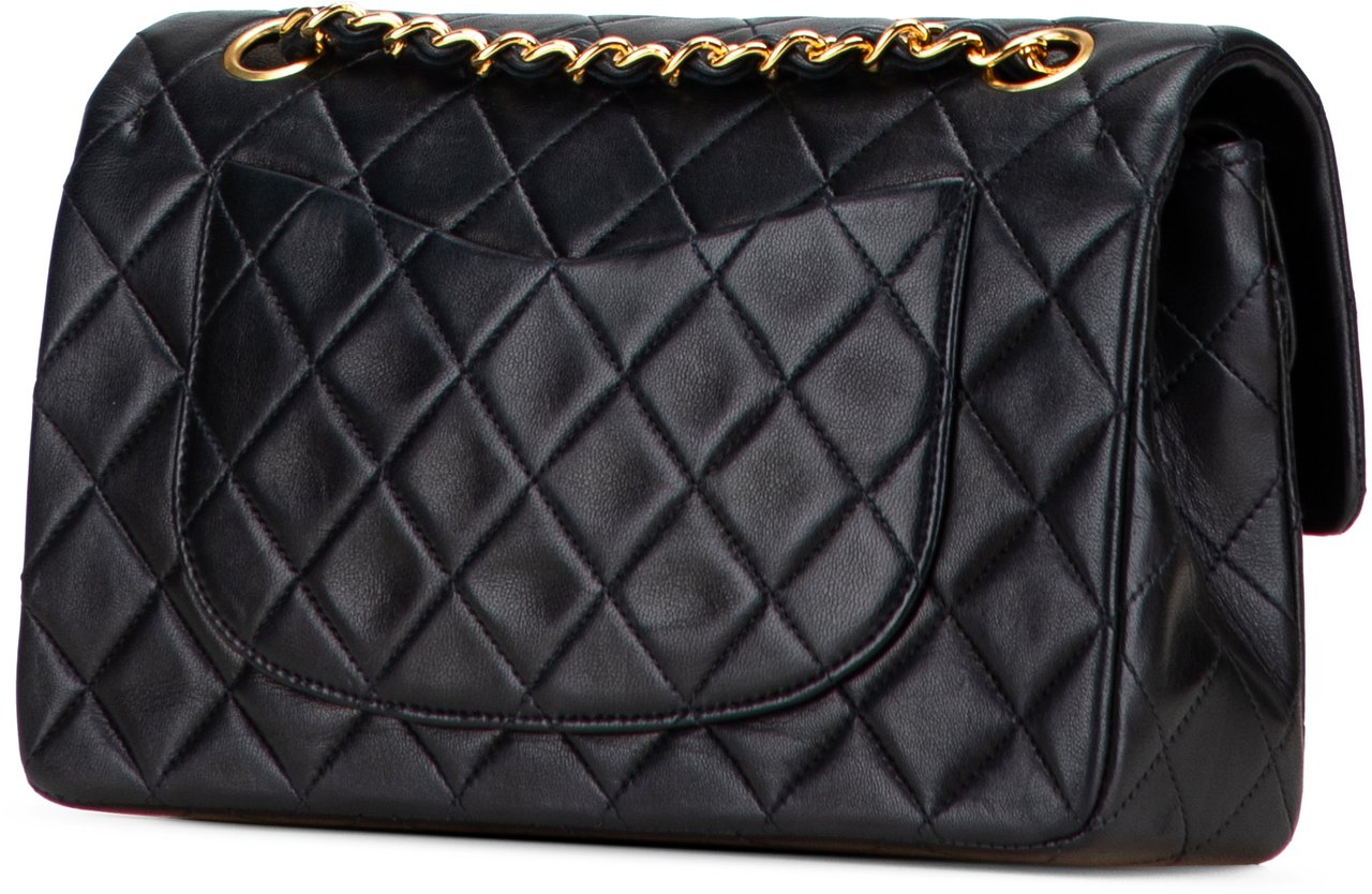 Chanel Small Classic Lambskin Double Flap Zwart