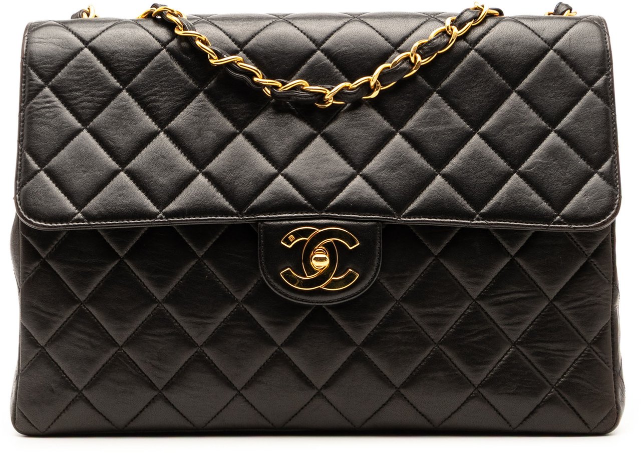 Chanel Jumbo Classic Lambskin Single Flap Zwart