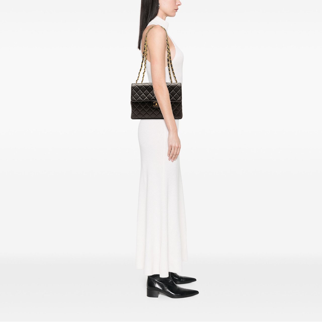 Chanel Jumbo Classic Lambskin Single Flap Zwart