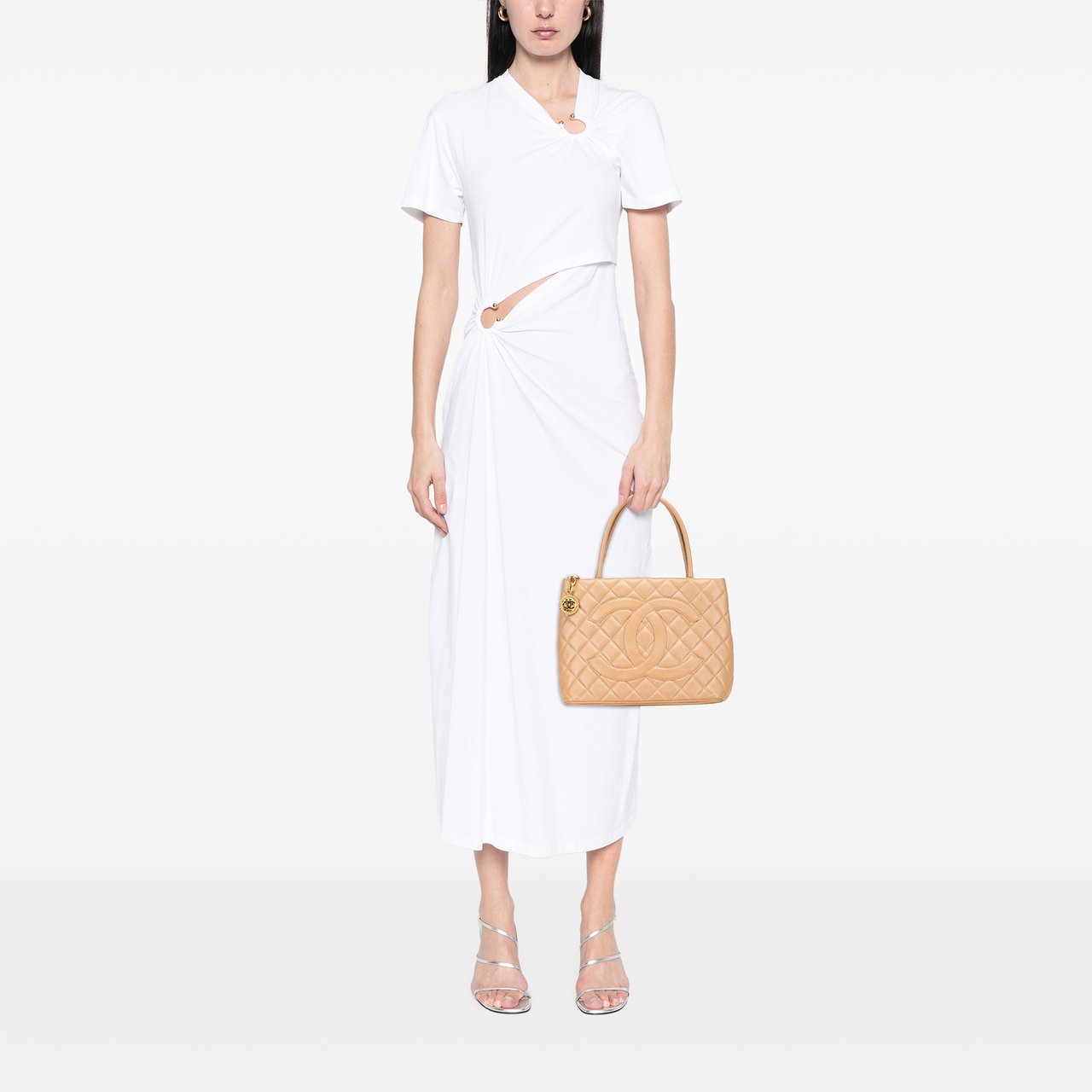 Chanel Caviar Medallion Tote Bruin