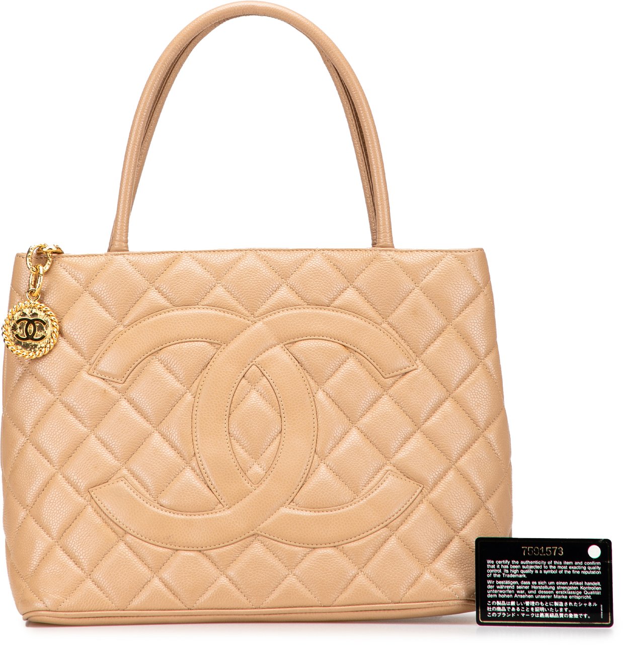 Chanel Caviar Medallion Tote Bruin
