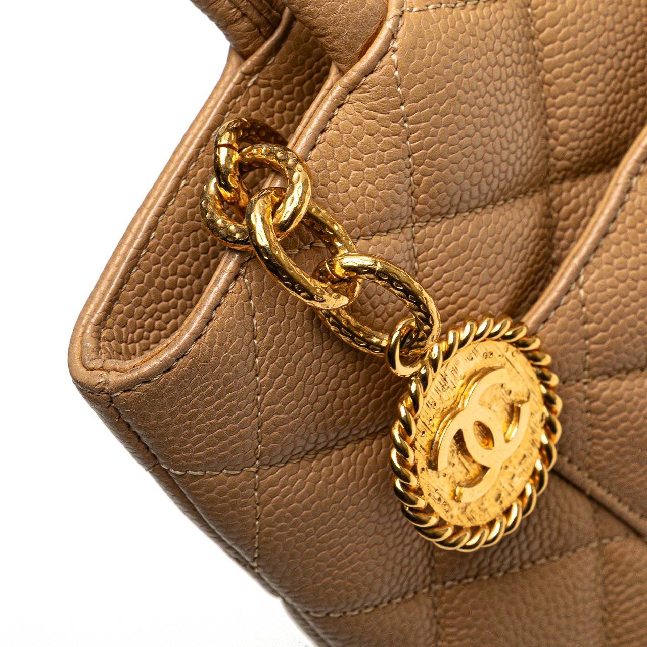 Chanel Caviar Medallion Tote Bruin