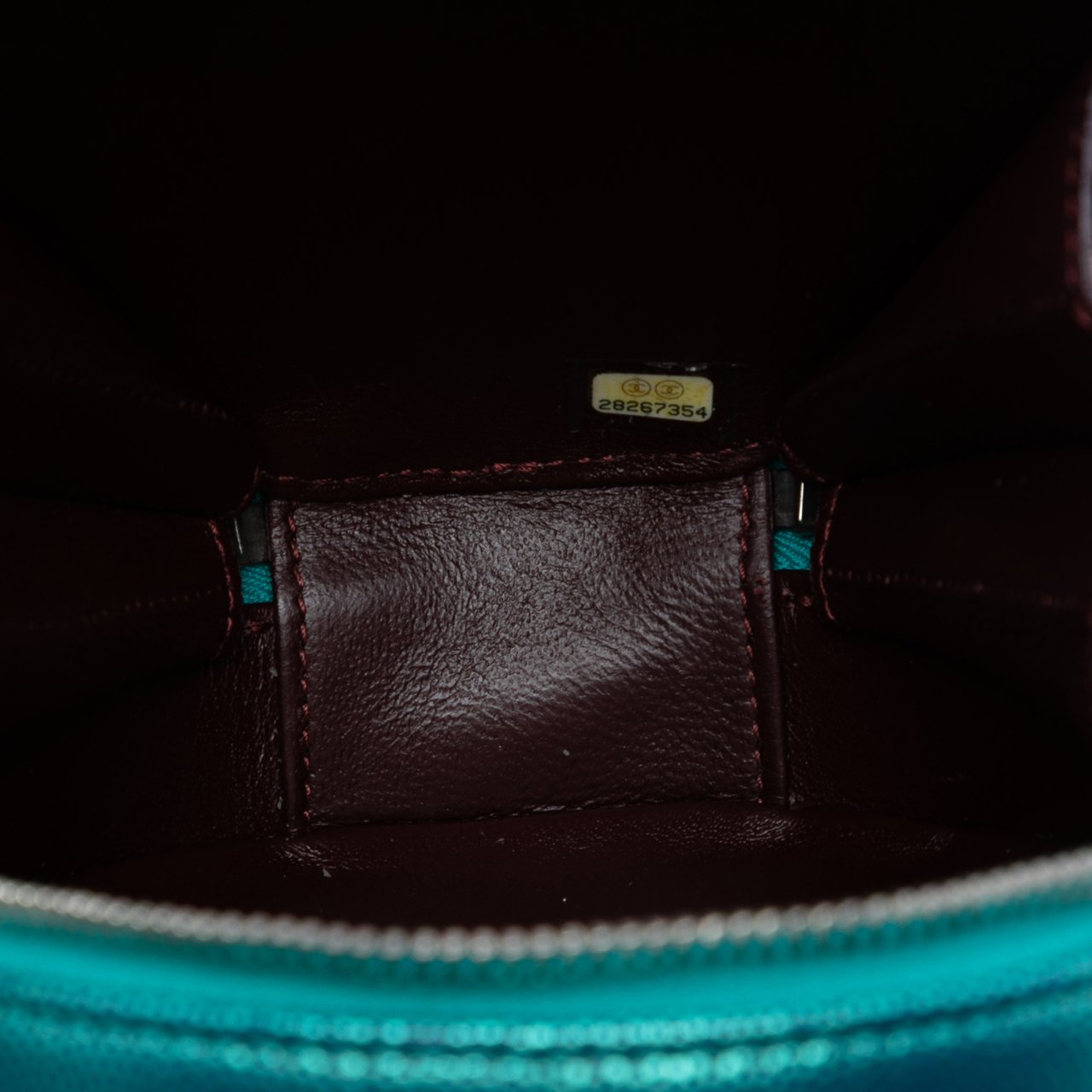 Chanel Quilted Metallic Caviar Rainbow Hardware Oval Camera Bag Blauw