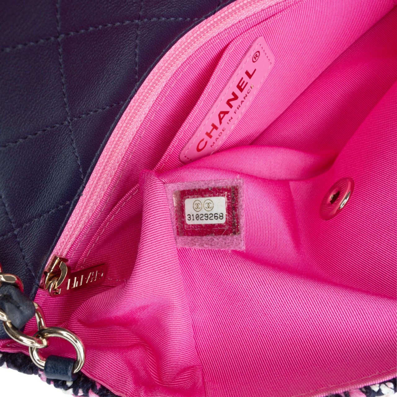 Chanel Mini Rectangular Classic Multicolor Cotton Stitched Single Flap Zwart