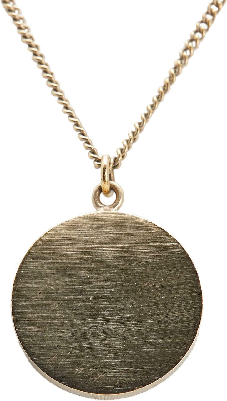 Chanel Gold Plated Enamel Camelia Pendant Necklace Goud