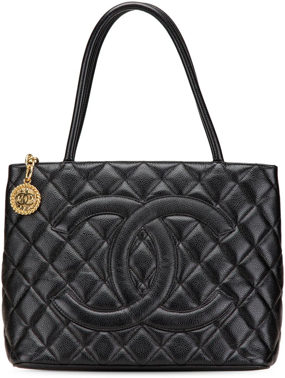 Chanel Caviar Medallion Tote Zwart