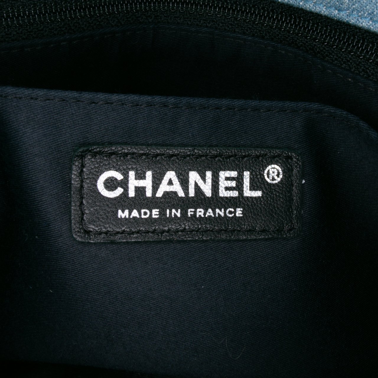 Chanel Medium Embroidered Denim Perfume Bottle Single Flap Blauw