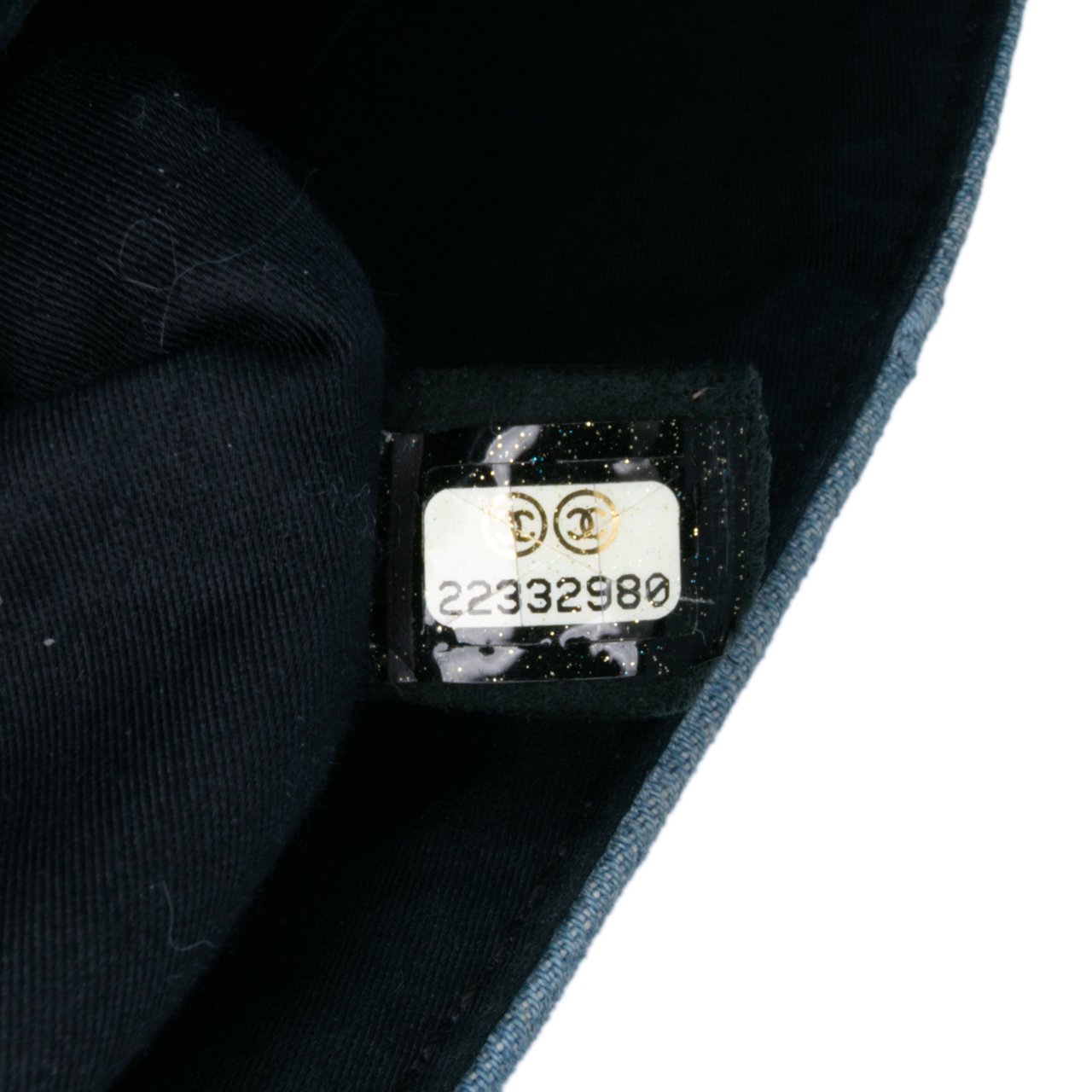 Chanel Medium Embroidered Denim Perfume Bottle Single Flap Blauw