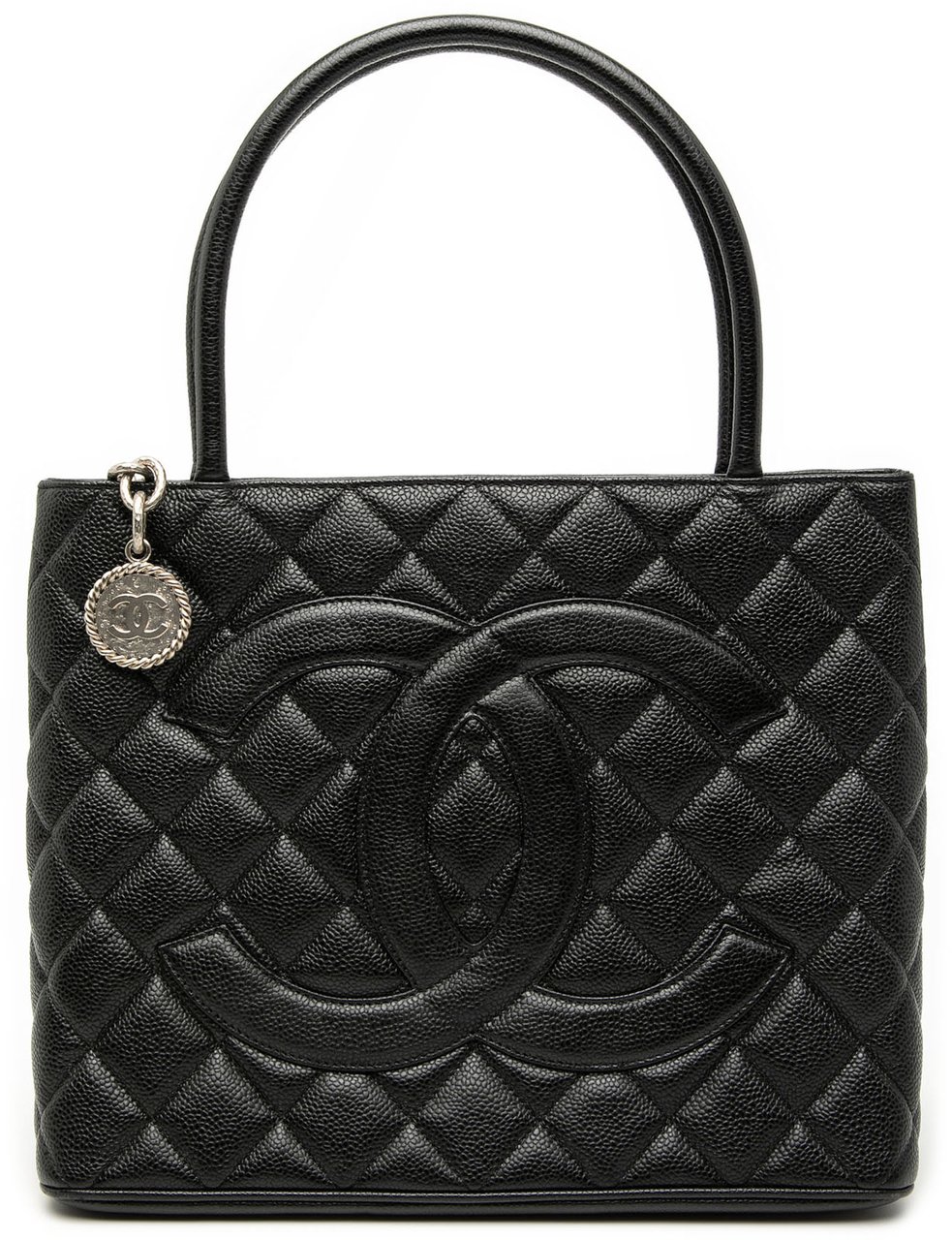 Chanel Caviar Medallion Tote Zwart