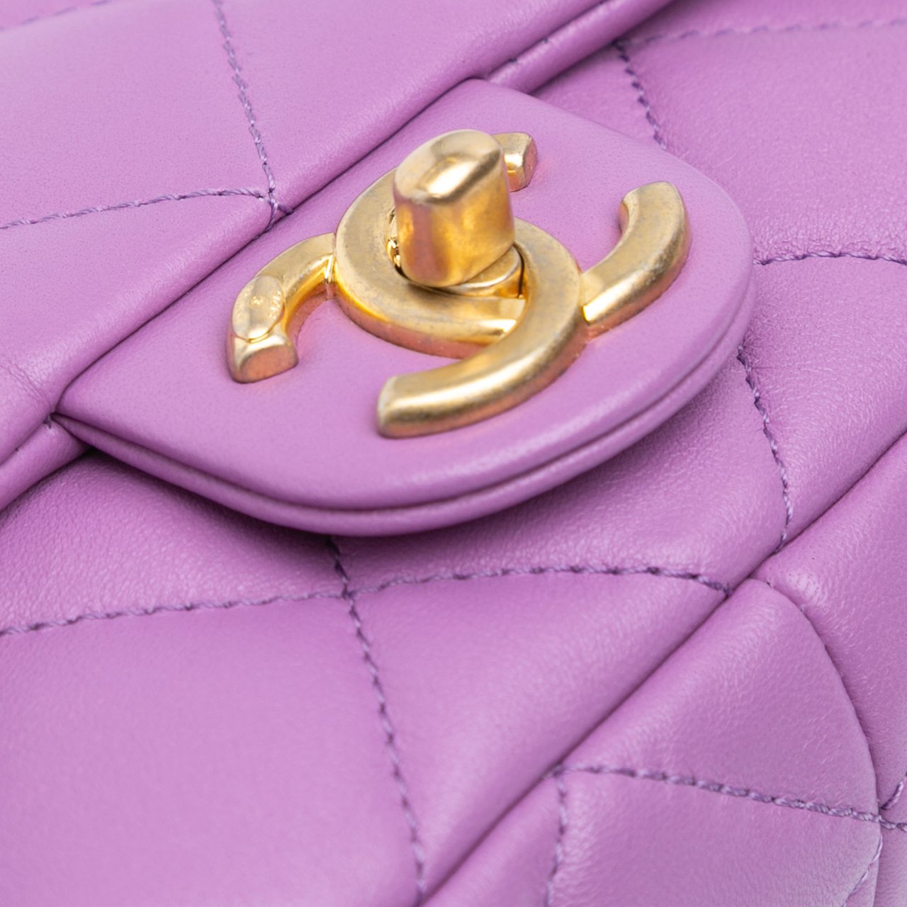 Chanel Mini Quilted Lambskin Funky Town Flap Paars