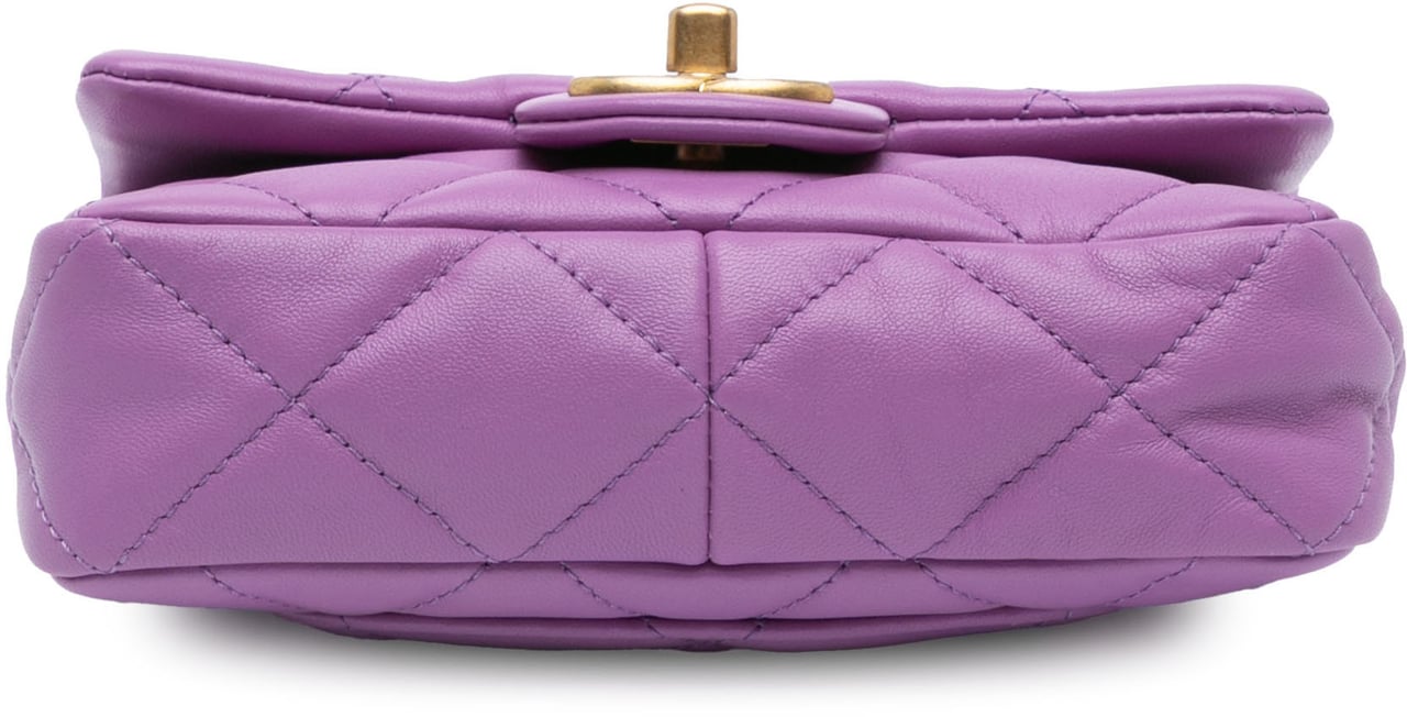 Chanel Mini Quilted Lambskin Funky Town Flap Paars