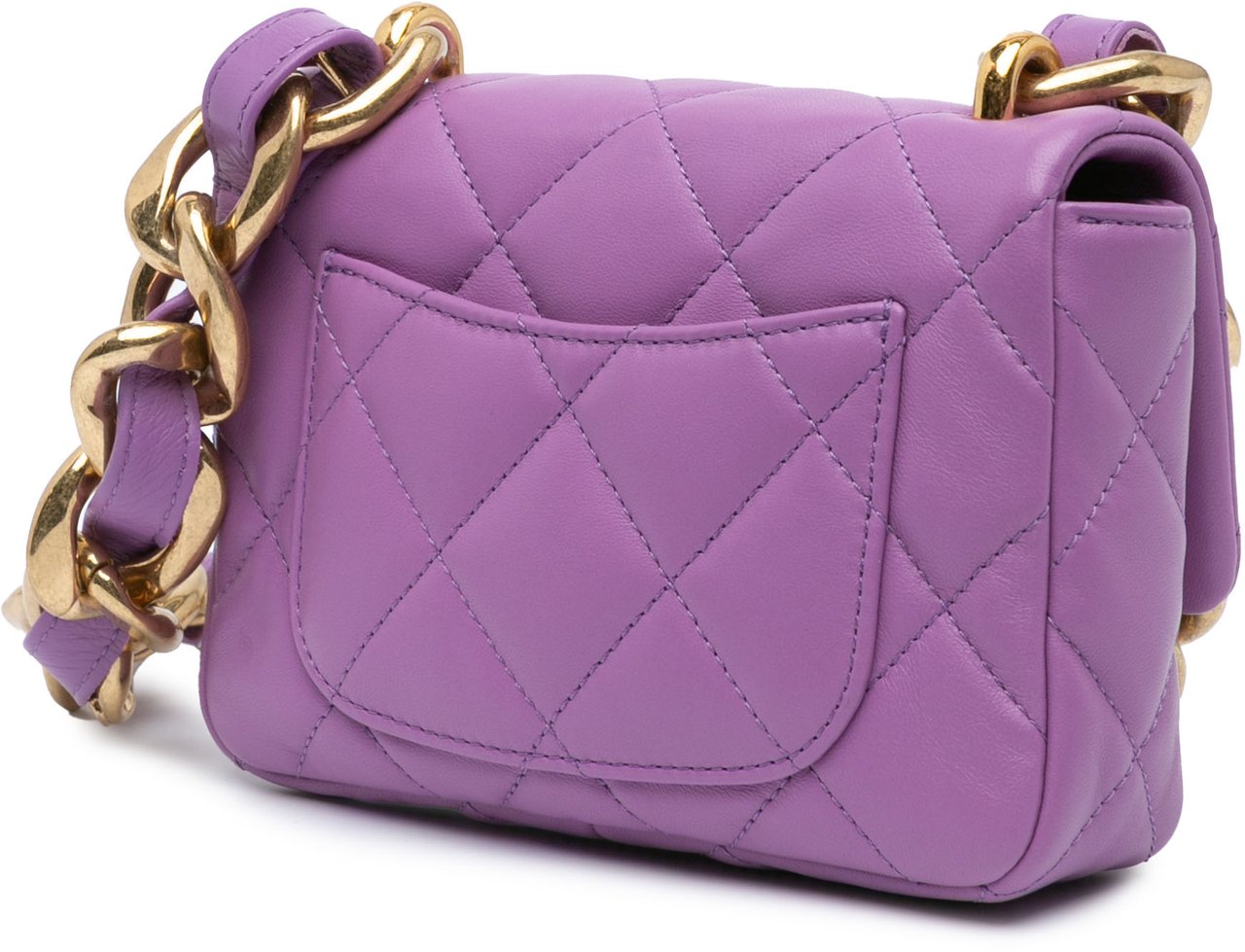 Chanel Mini Quilted Lambskin Funky Town Flap Paars